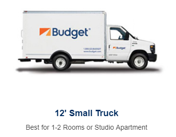 Budget rental small moving truck