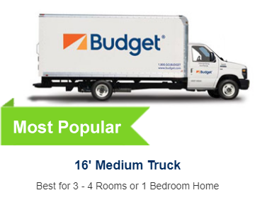 Budget 16 truck rental advertisement